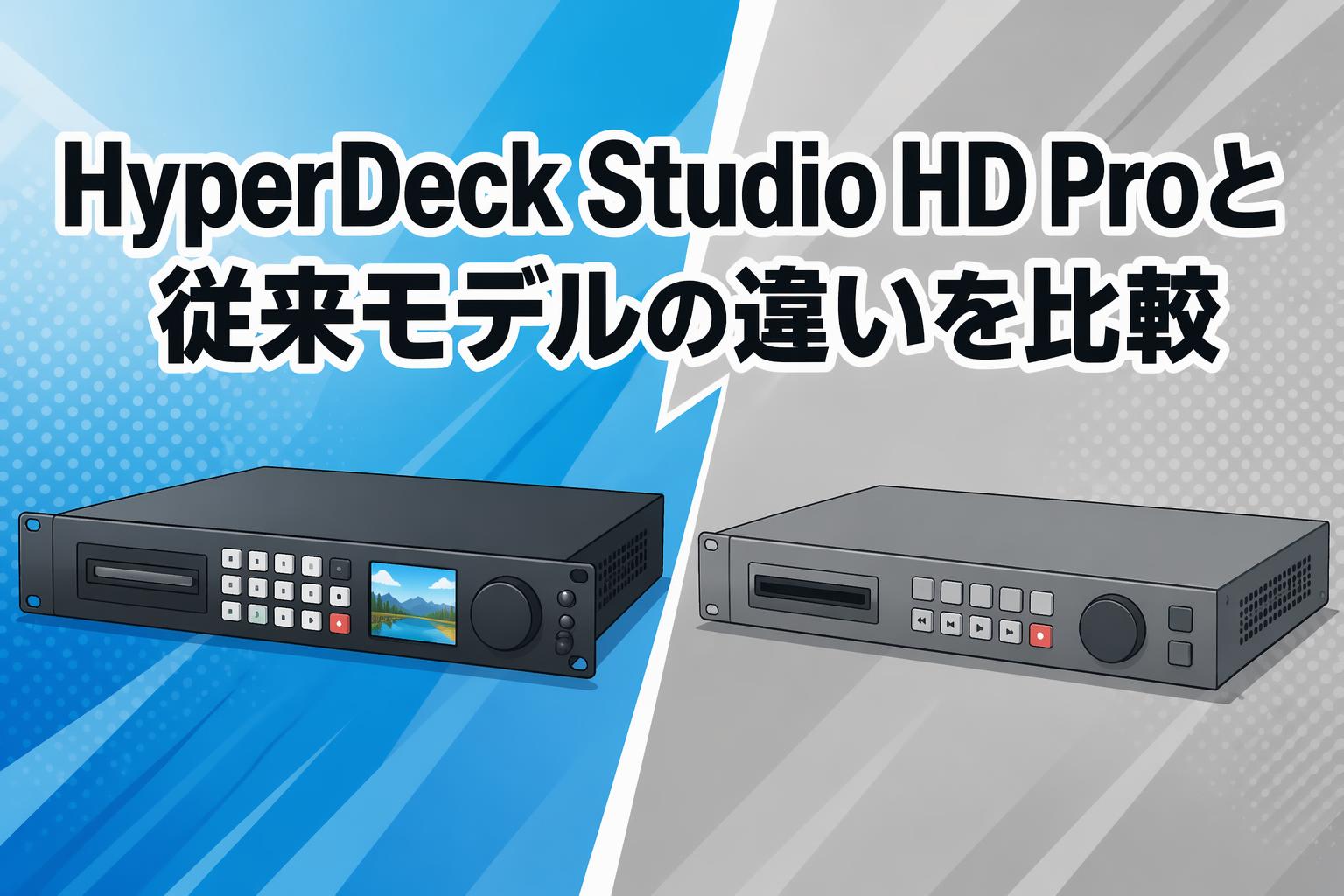 HyperDeck Studio HD Proと従来モデルの違いを比較