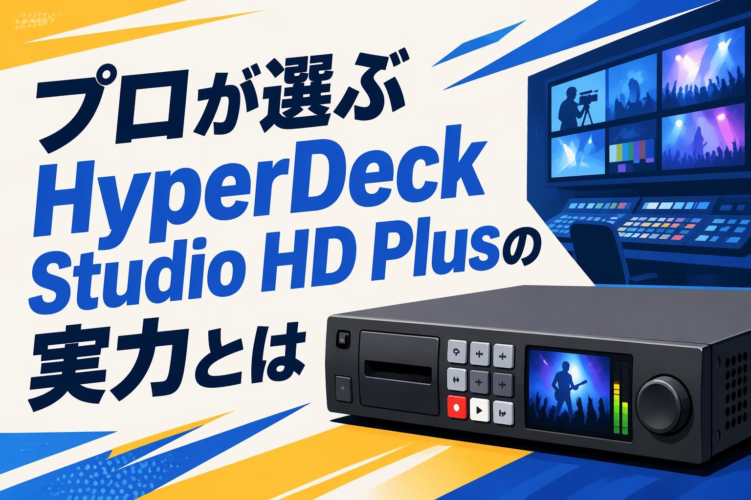 プロが選ぶHyperDeck Studio HD Plusの実力とは