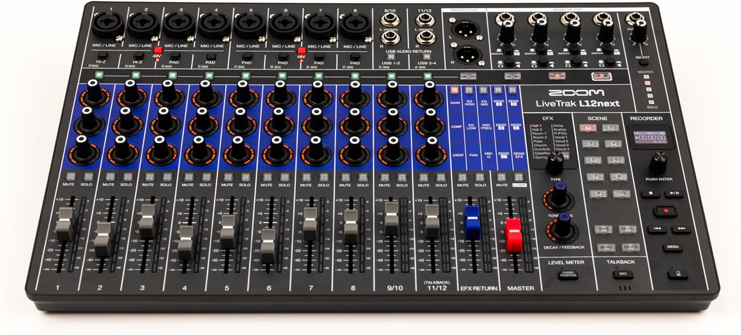 ZOOM LiveTrak L-12next デジタルミキサー マルチトラックレコーダー