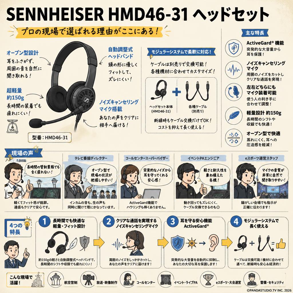 SENNHEISER HMD46-31 ヘッドセット インターネット上のお客様の声（評判）