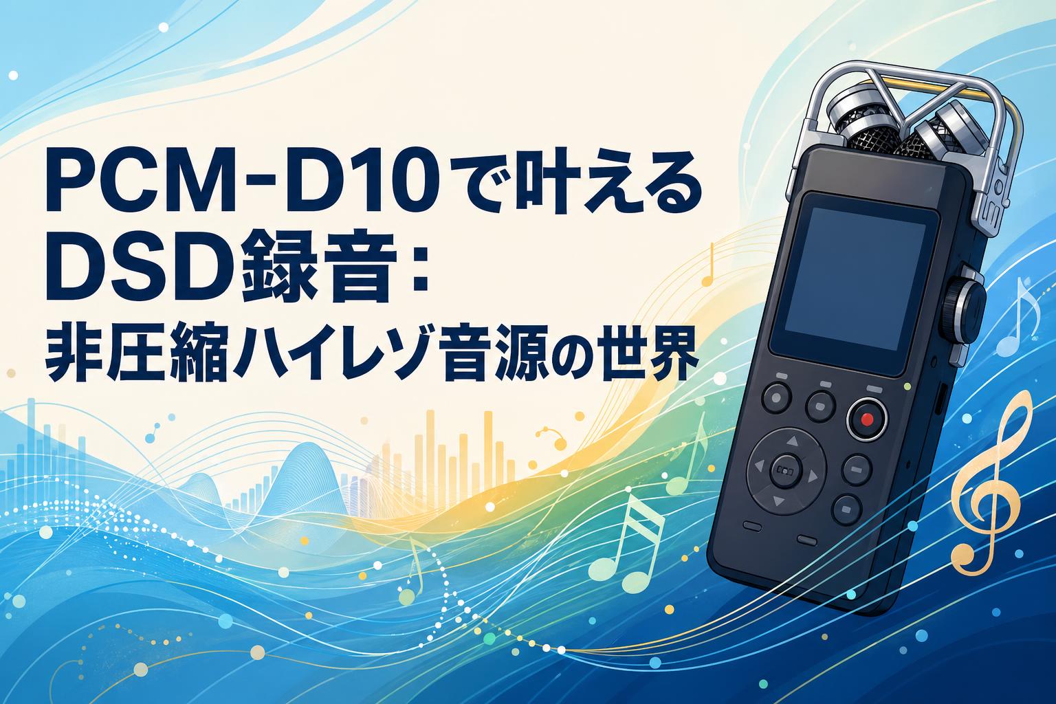 PCM-D10で叶えるDSD録音：非圧縮ハイレゾ音源の世界
