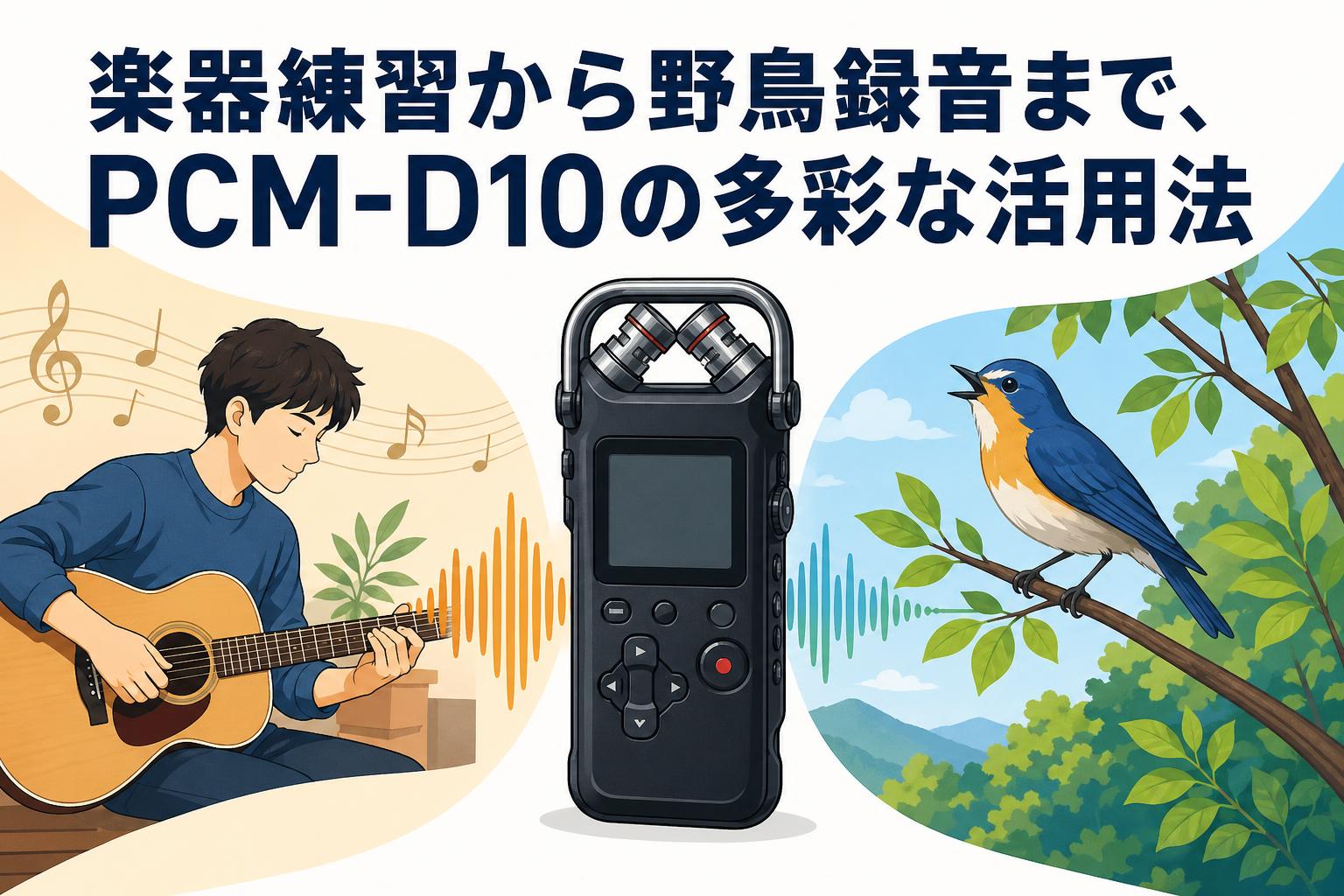 楽器練習から野鳥録音まで、PCM-D10の多彩な活用法