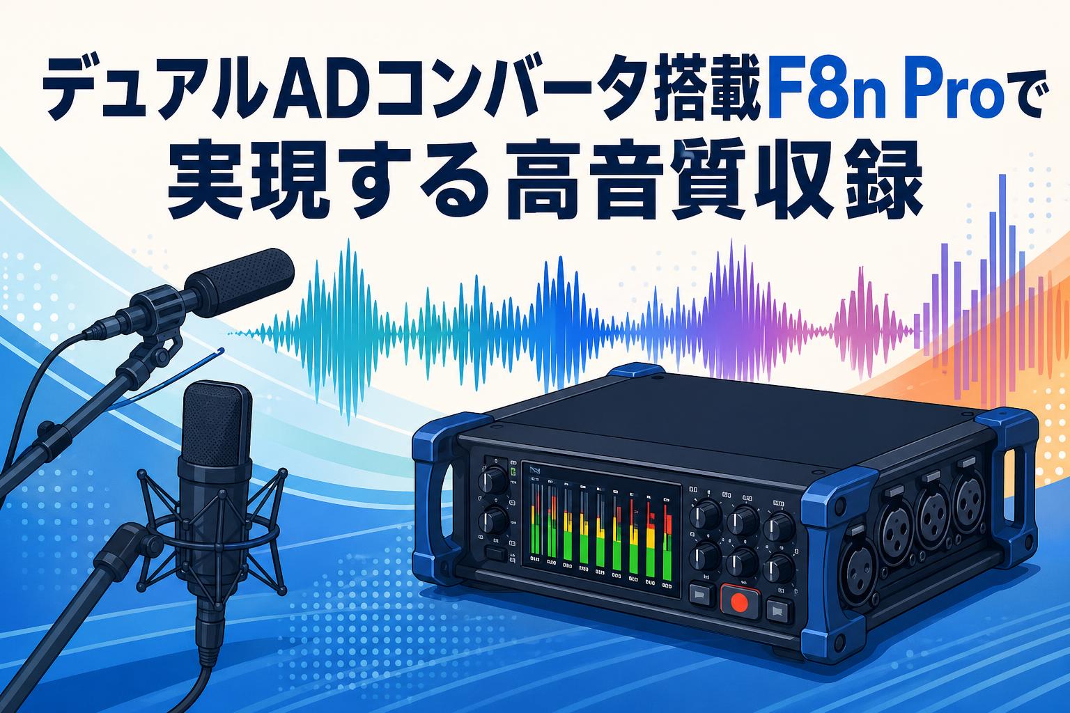 デュアルADコンバータ搭載F8n Proで実現する高音質収録