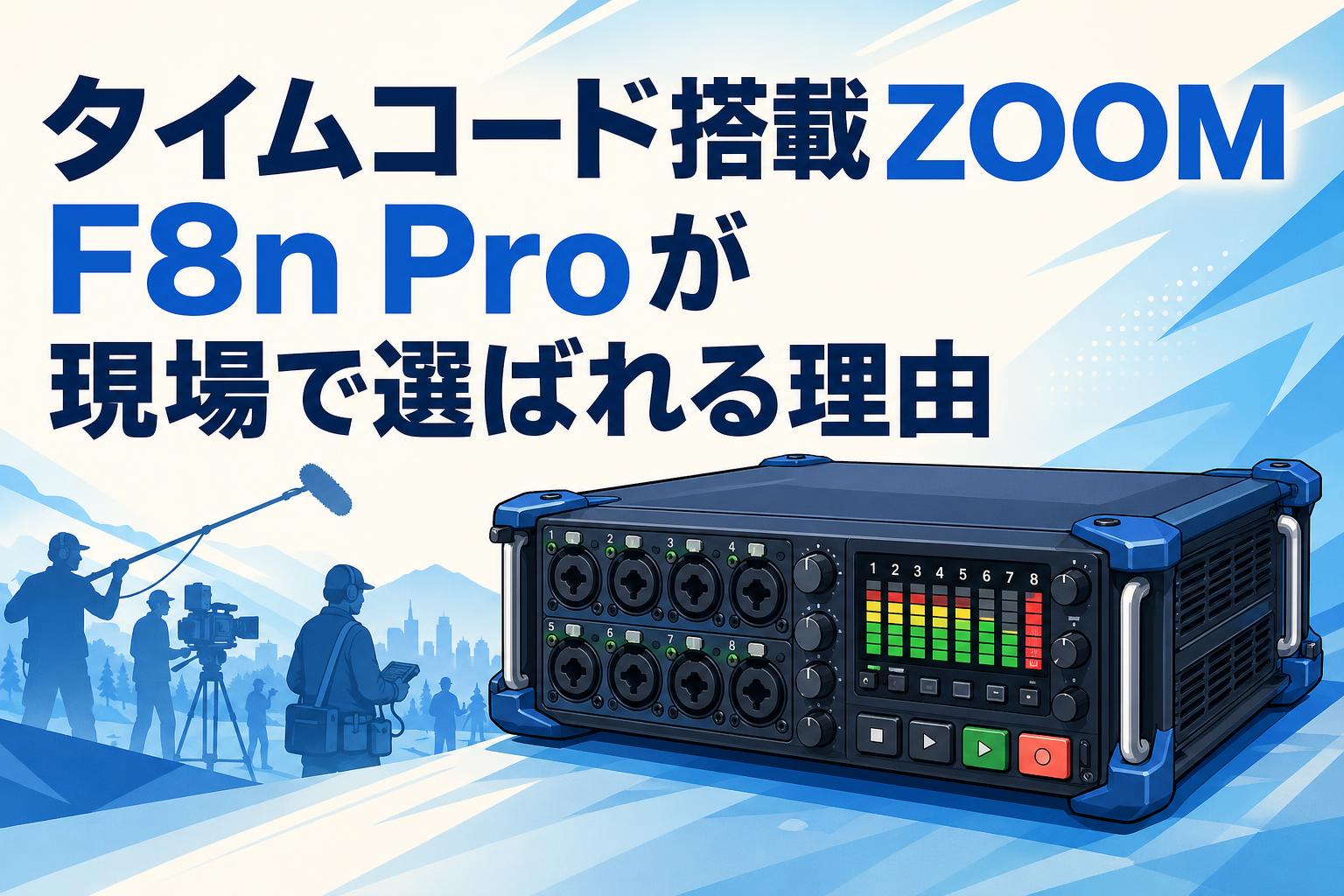 タイムコード搭載ZOOM F8n Proが現場で選ばれる理由