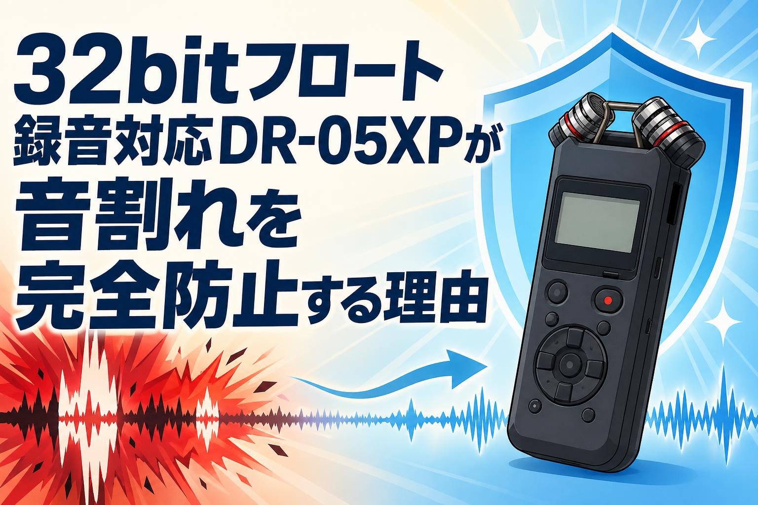 32bitフロート録音対応DR-05XPが音割れを完全防止する理由
