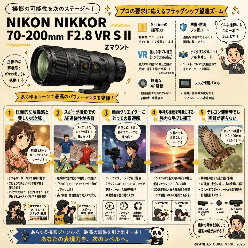 Nikon NIKKOR 70-200mm F2.8 VR S II Zマウント【新型】 インターネット上のお客様の声（評判）