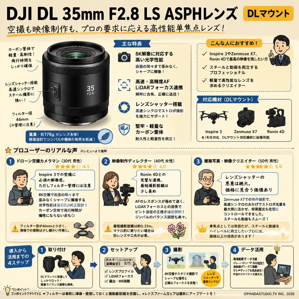 DJI DL 35mm F2.8 LS ASPHレンズ DLマウント インターネット上のお客様の声（評判）