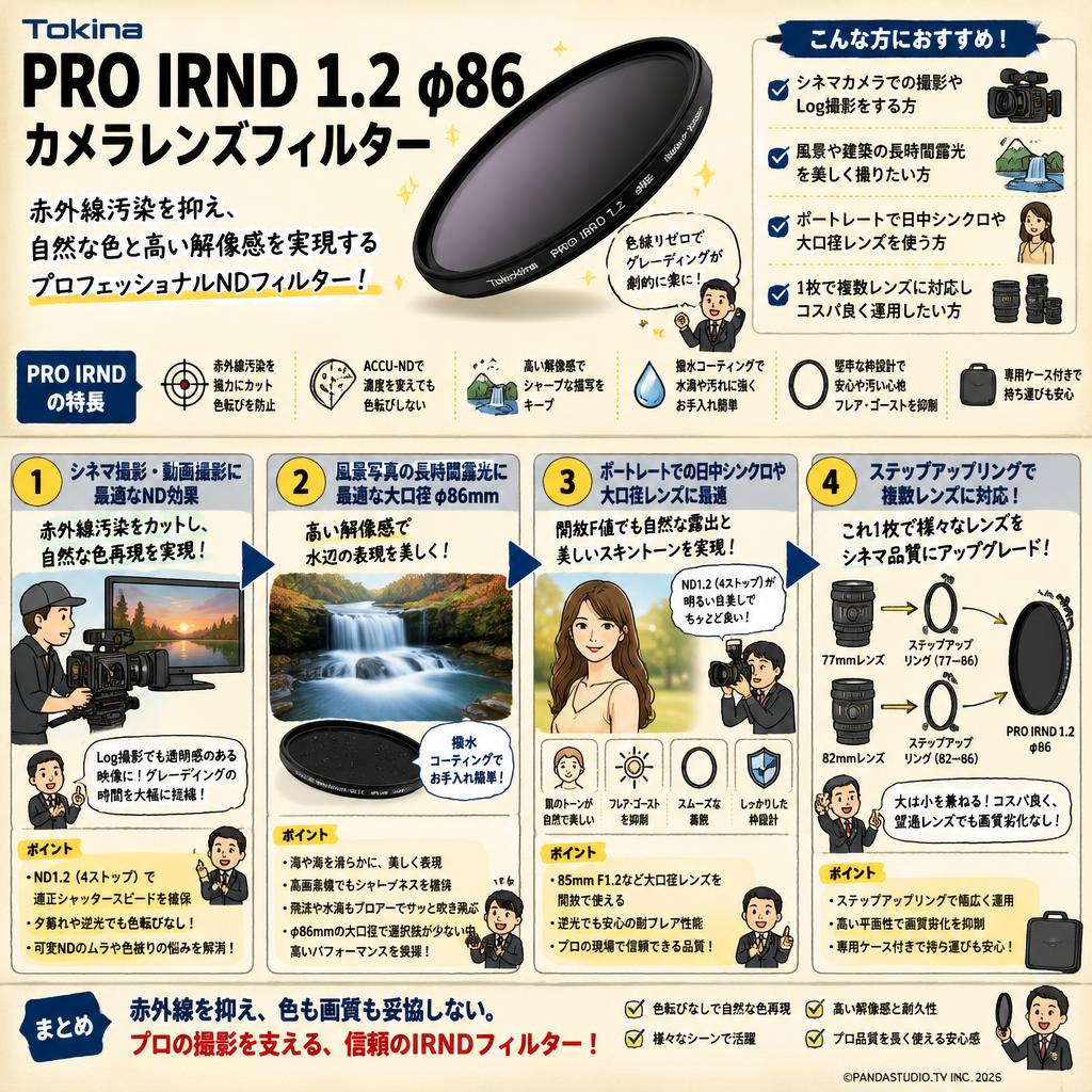 Tokina PRO IRND 1.2 φ86 カメラレンズフィルター インターネット上のお客様の声（評判）