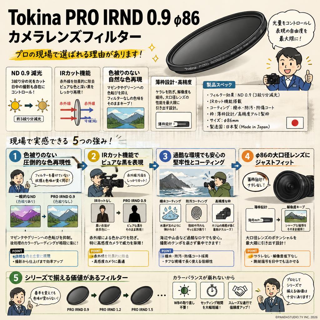 Tokina PRO IRND 0.9 φ86 カメラレンズフィルター インターネット上のお客様の声（評判）