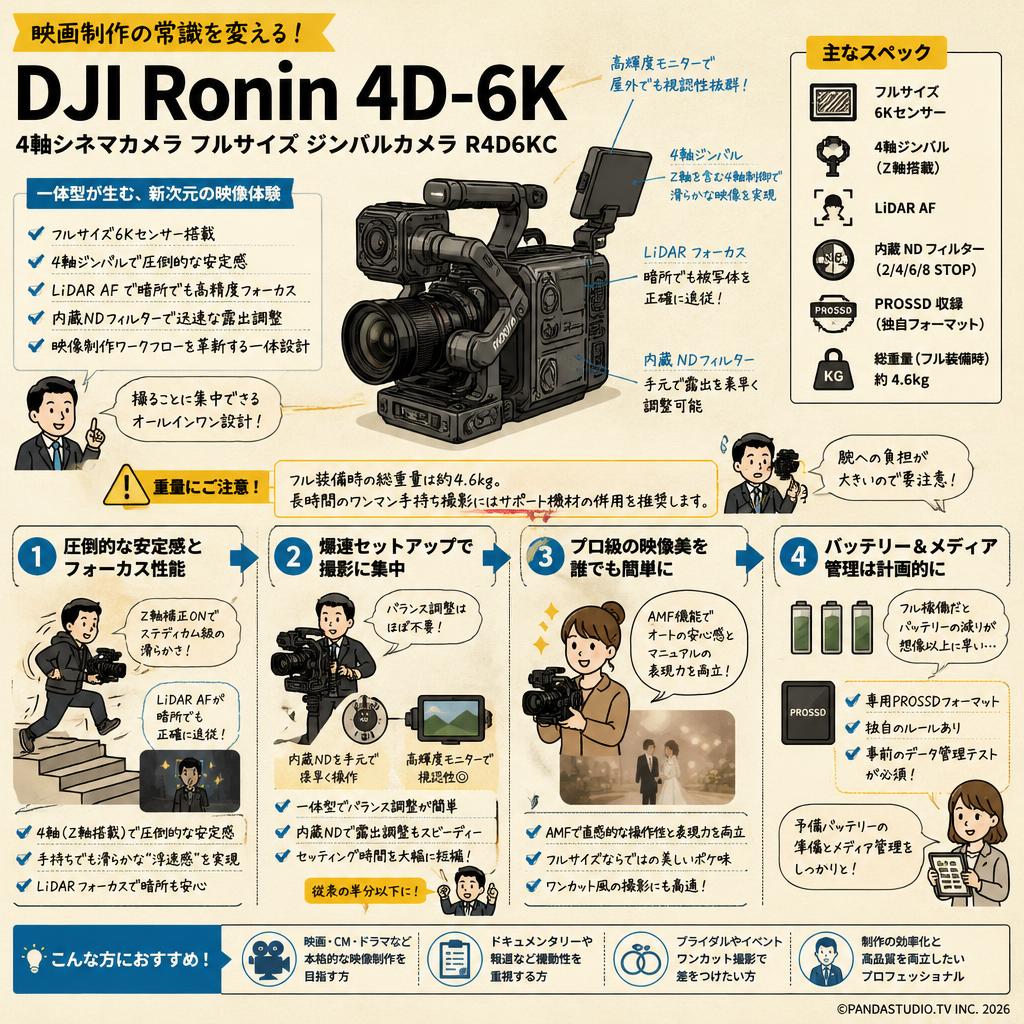 DJI Ronin 4D-6K 4軸シネマカメラ フルサイズ ジンバルカメラ R4D6KC インターネット上のお客様の声（評判）