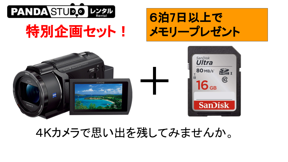 【プレゼントキャンペーン中】SONY FDR-AX45 （デジタル４K） +SDカード16GB