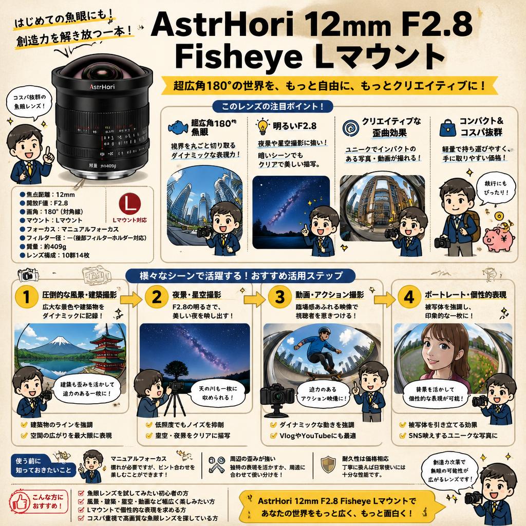 AstrHori 12mm F2.8 Fisheye Lマウント インターネット上のお客様の声（評判）