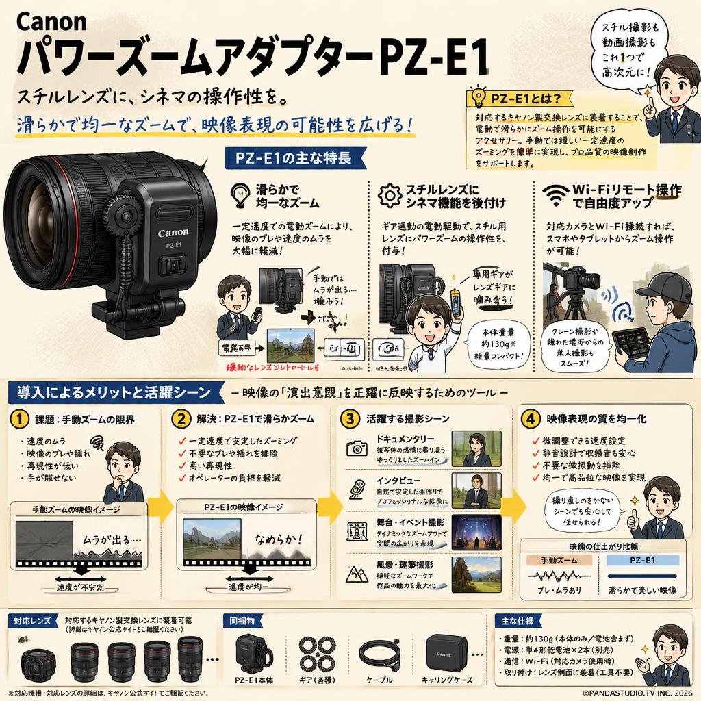 Canon パワーズームアダプター PZ-E1 概要