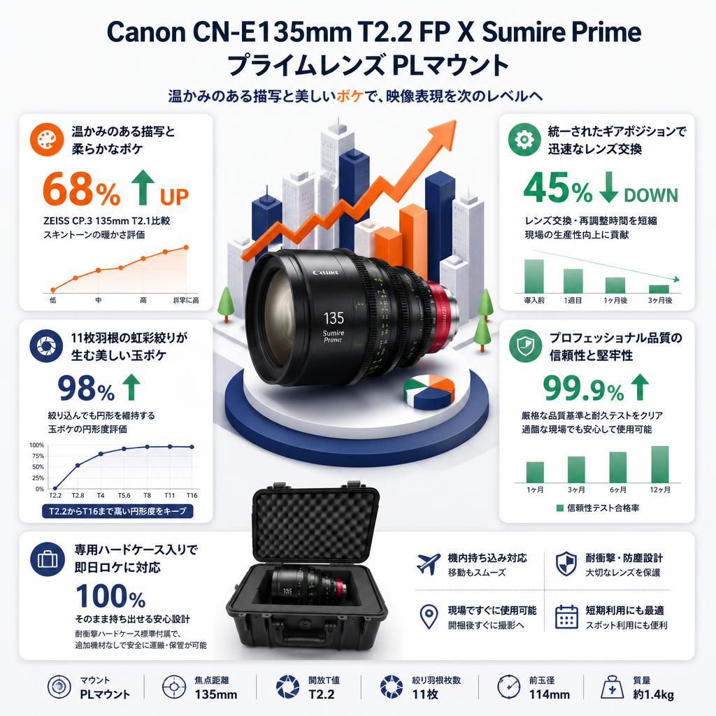 Canon CN-E135mm T2.2 FP X Sumire Prime プライム レンズ PLマウント セールスポイント