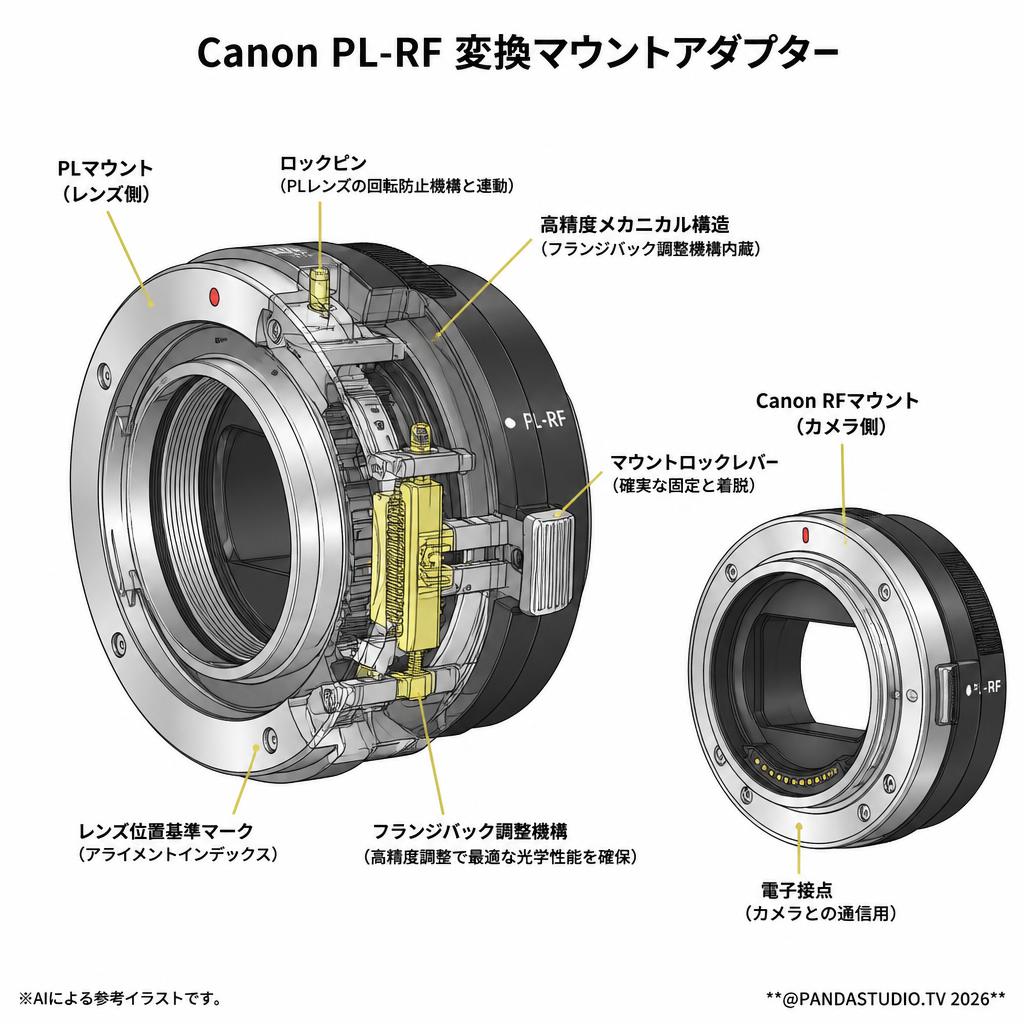 Canon PL-RF 変換マウントアダプター スペック