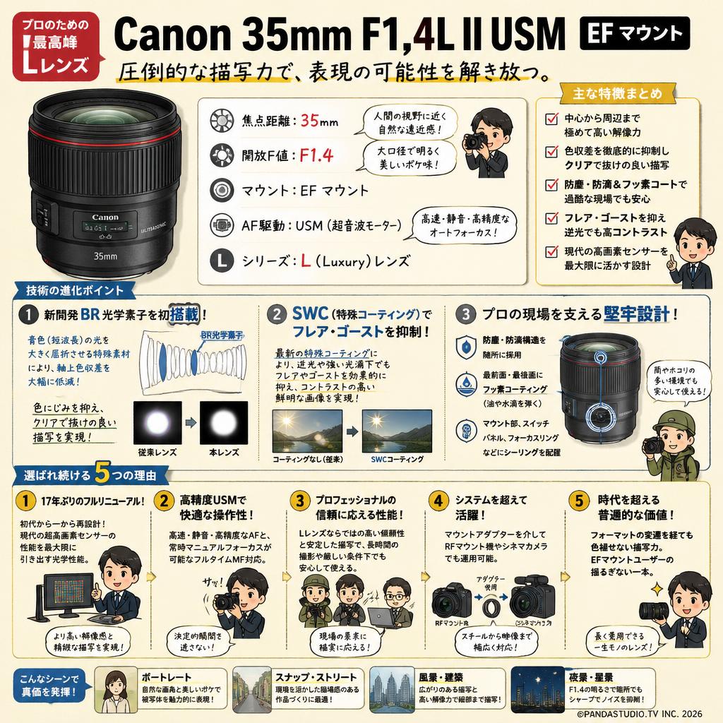 Canon 35mm F1.4L II USM EF マウント 概要
