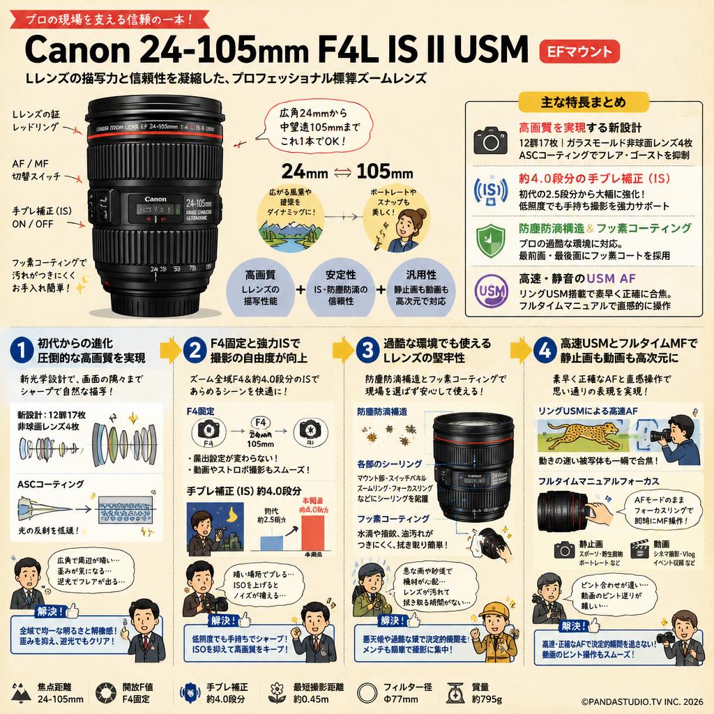 Canon 24-105mm F4L IS II USM EF マウント 概要