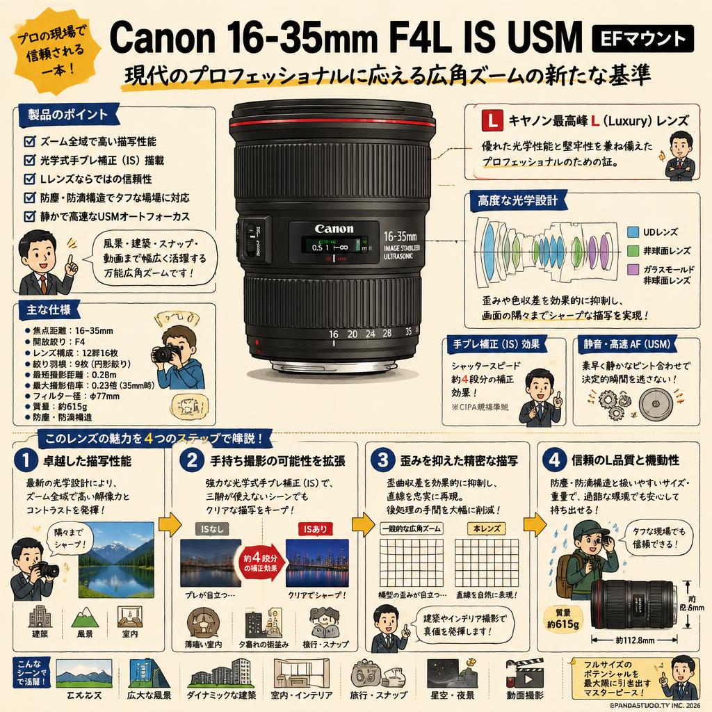 Canon 16-35mm F4L IS USM EF マウント 概要