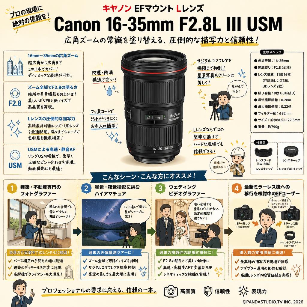 Canon 16-35mm F2.8L III USM EF マウント おもな対象のお客様