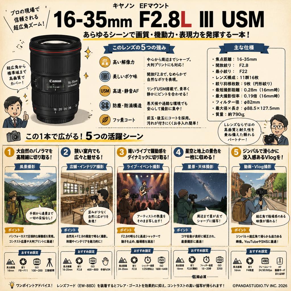 Canon 16-35mm F2.8L III USM EF マウント 用途