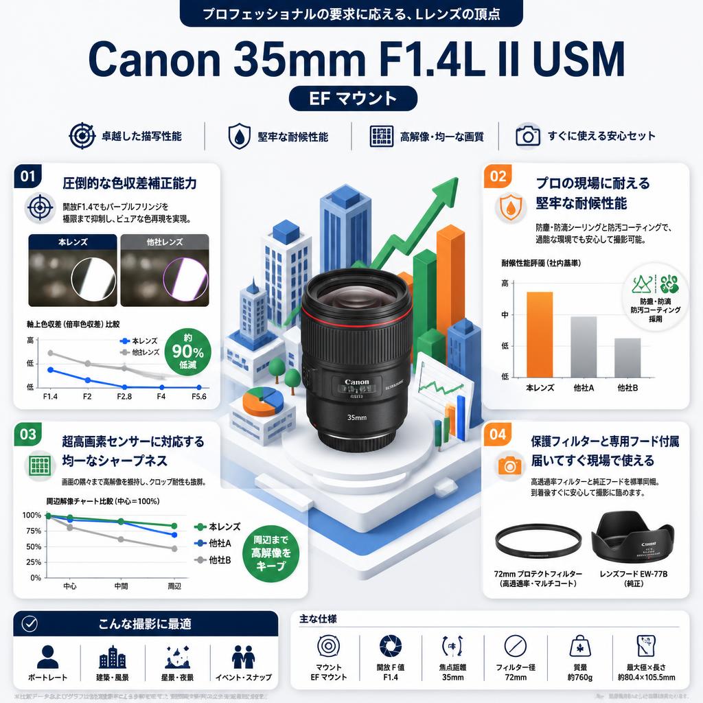 Canon 35mm F1.4L II USM EF マウント セールスポイント