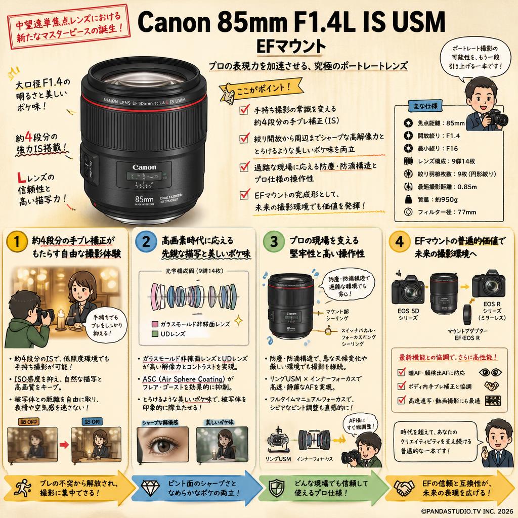 Canon 85mm F1.4L IS USM EFマウント 概要