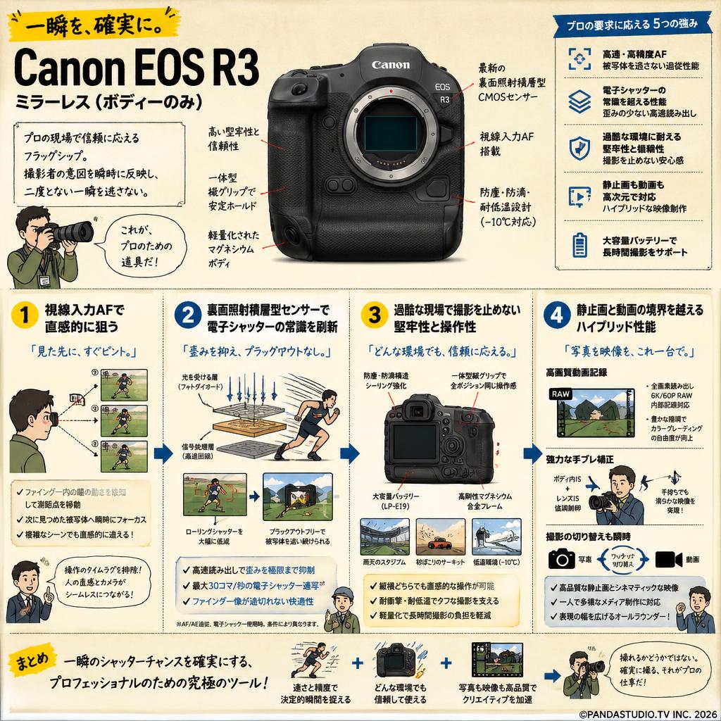Canon EOS R3 ミラーレス(ボディーのみ） 概要