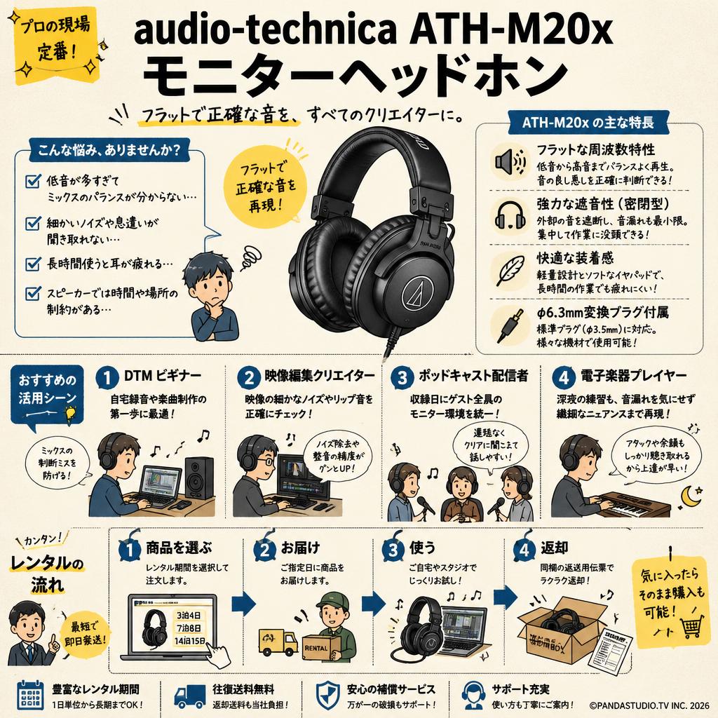 audio technica ATH-M20xモニターヘッドホン おもな対象のお客様