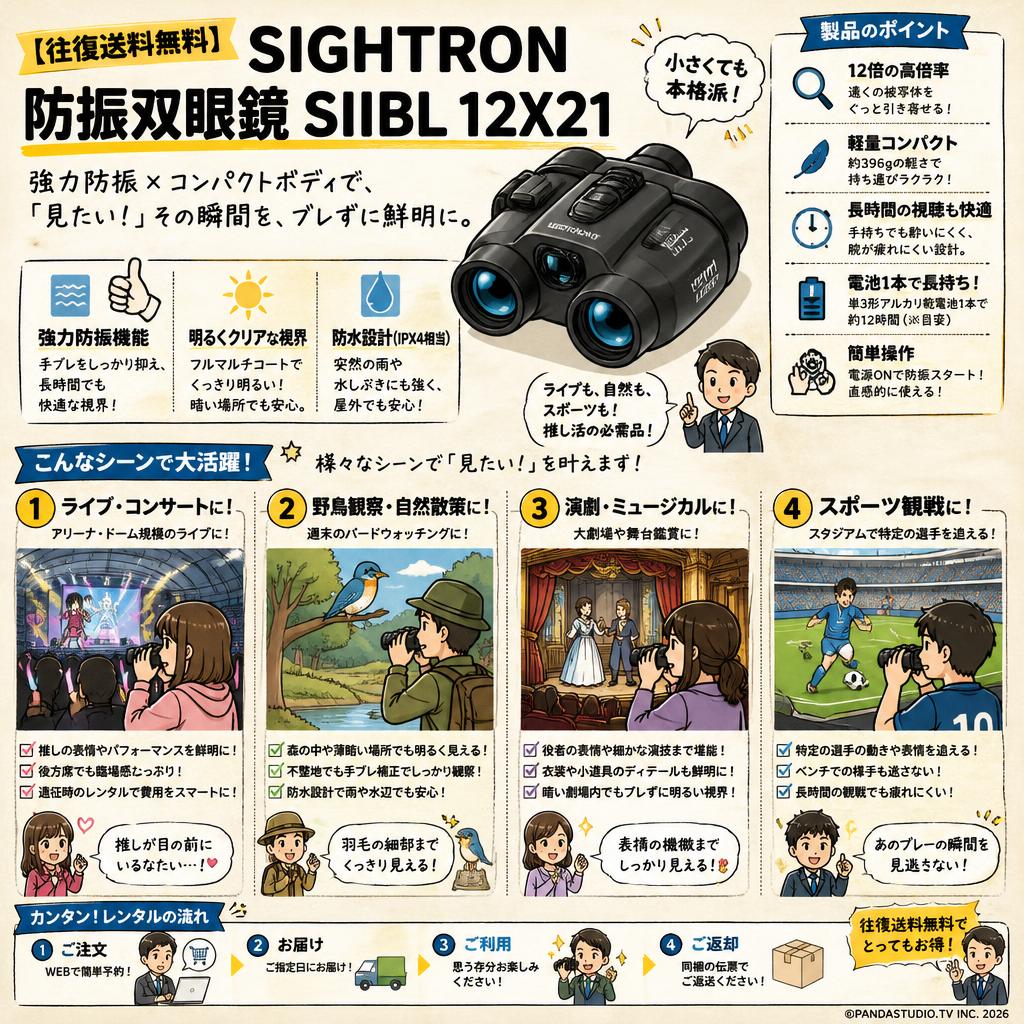 【往復送料無料】SIGHTRON 防振双眼鏡 SIIBL 12X21 おもな対象のお客様