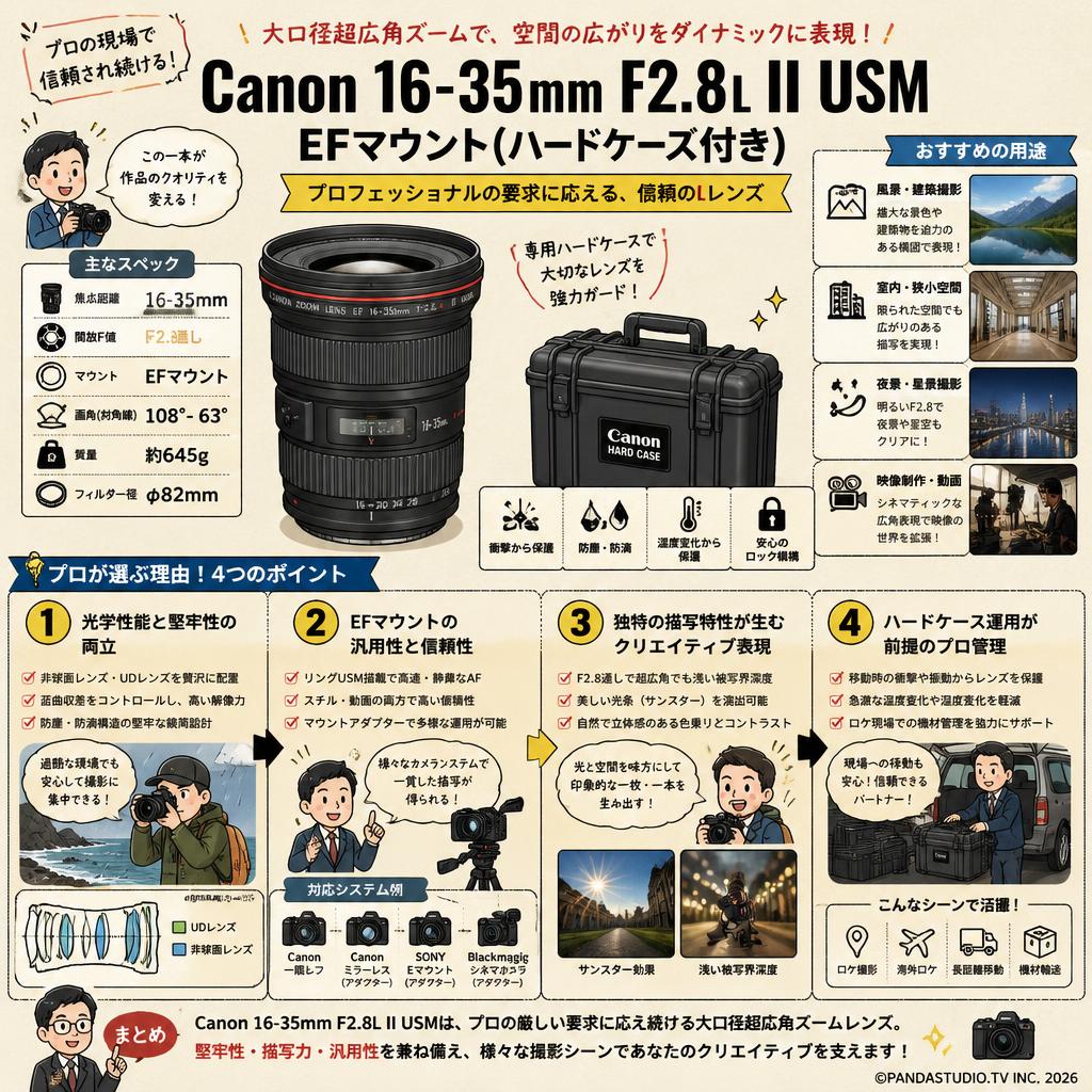 Canon 16-35mm F2.8L II USM EFマウント(ハードケース付き) 概要