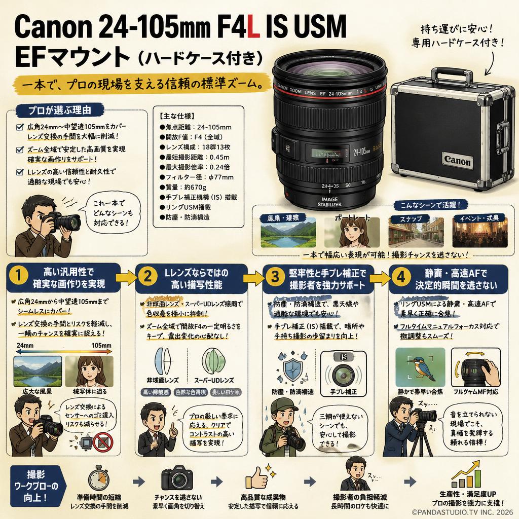 Canon 24-105mm F4L IS USM EFマウント(ハードケース付き) 概要