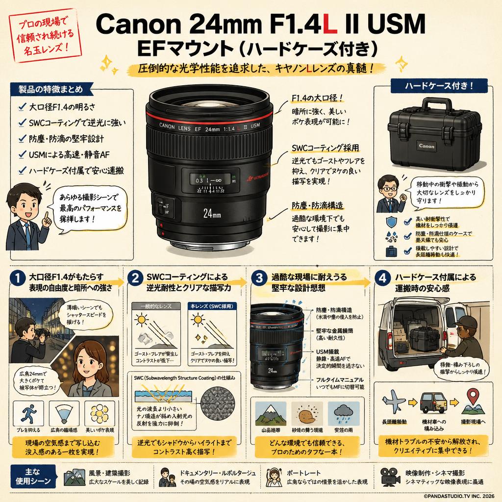 Canon 24mm F1.4L II USM EFマウント(ハードケース付き) 概要