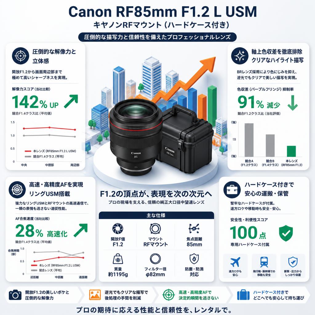 Canon RF85mm F1.2 L USM キヤノンRFマウント(ハードケース付き) セールスポイント