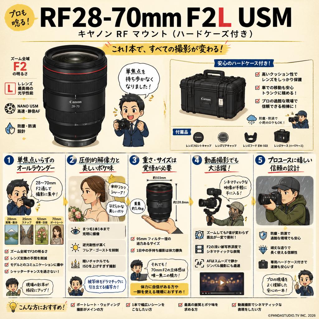 Canon RF28-70mm F2L USM キヤノンRFマウント(ハードケース付き) インターネット上のお客様の声（評判）