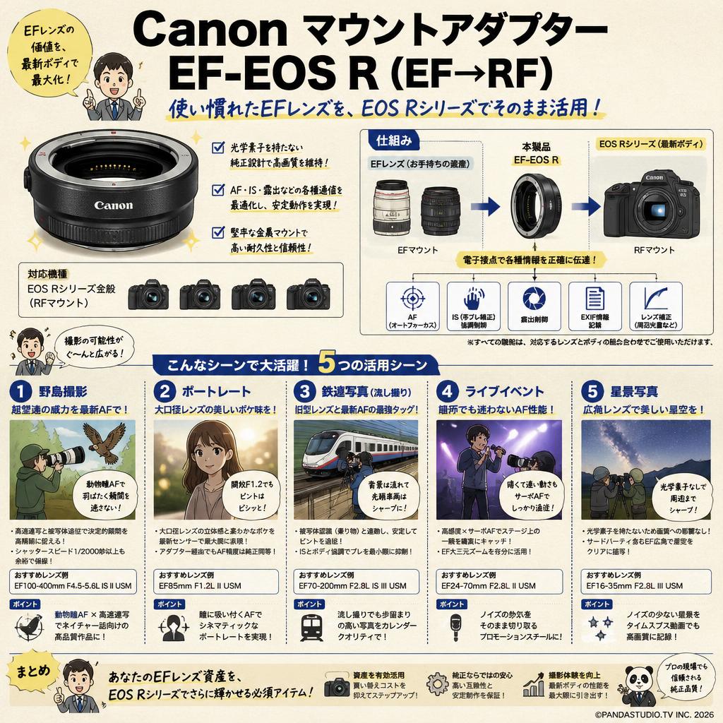 レンタル] コントロールリングマウントアダプター EF-EOS R | パンダ