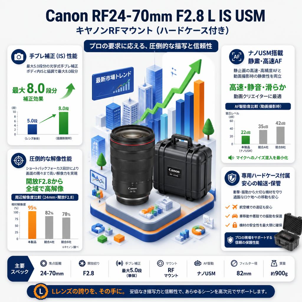 Canon RF24-70mm F2.8 L IS USM キヤノンRFマウント(ハードケース付き) セールスポイント
