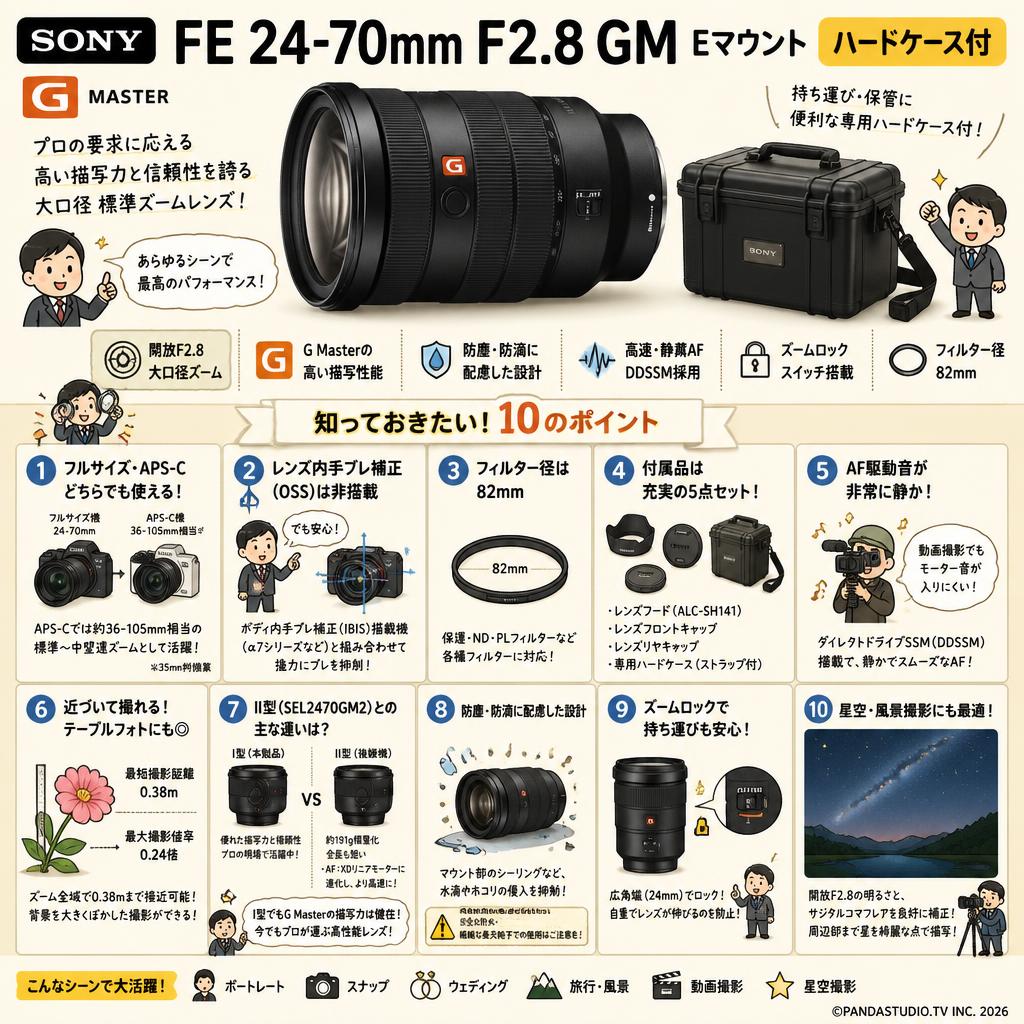 SONY FE 24-70mm F2.8 GM Eマウント(ハードケ－ス付) SEL2470GM FAQ（よくある質問と答え）