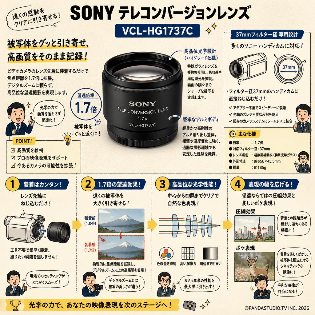 SONY テレコンバージョンレンズ ( VCL-HG1737C ) 概要