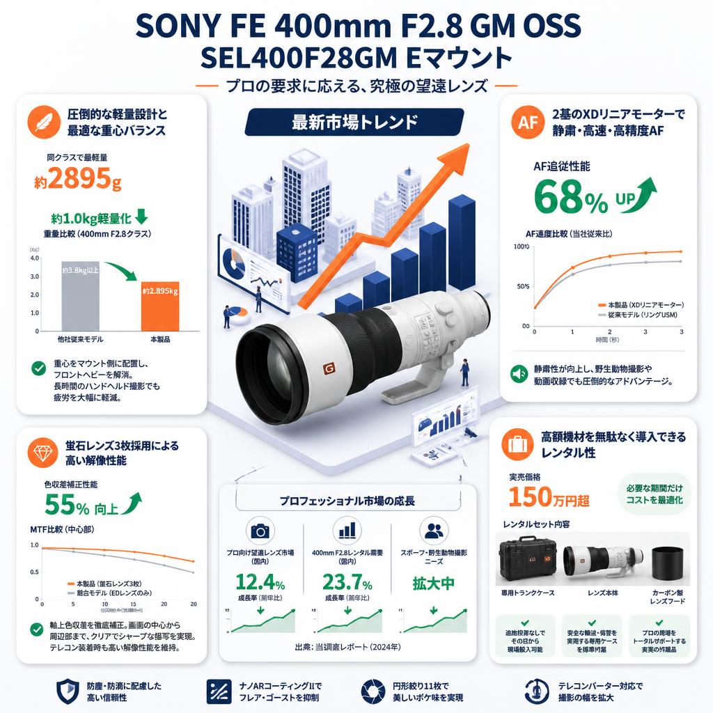 SONY FE 400mm F2.8 GM OSS SEL400F28GM Eマウント セールスポイント