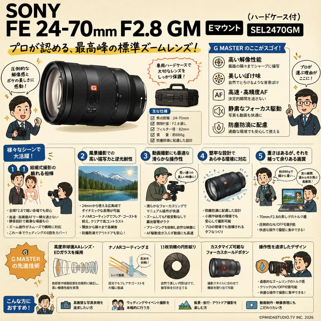 SONY FE 24-70mm F2.8 GM Eマウント(ハードケ－ス付) SEL2470GM インターネット上のお客様の声（評判）