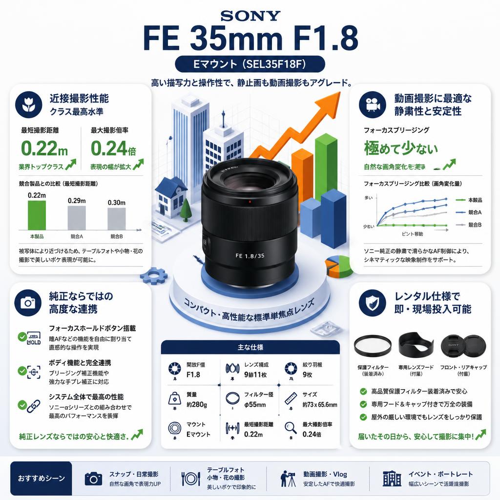 SONY FE 35mm F1.8 Eマウント （ SEL35F18F ） セールスポイント