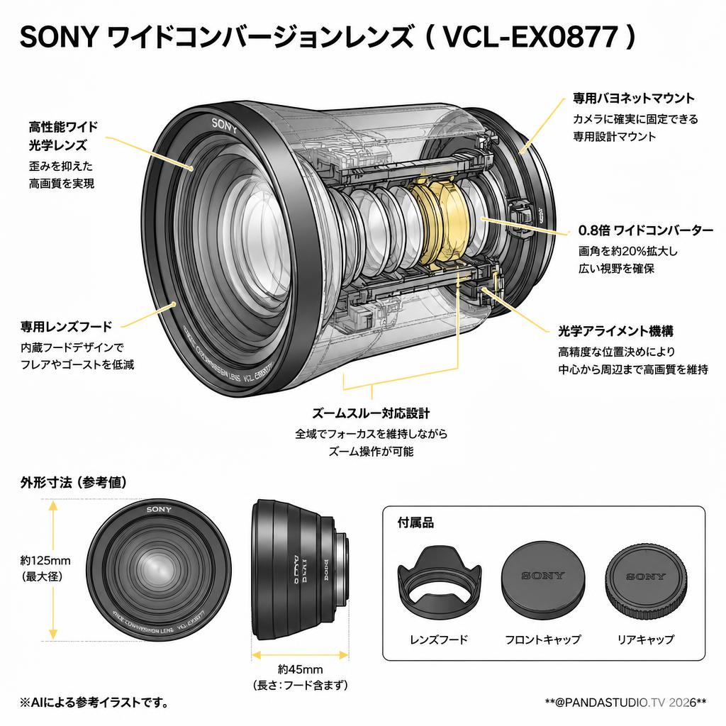 SONY ワイドコンバージョンレンズ ( VCL-EX0877 ) スペック