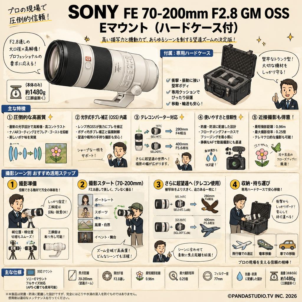 SONY FE 70-200mm F2.8 GM OSS Eマウント  (ハードケ－ス付) FAQ（よくある質問と答え）