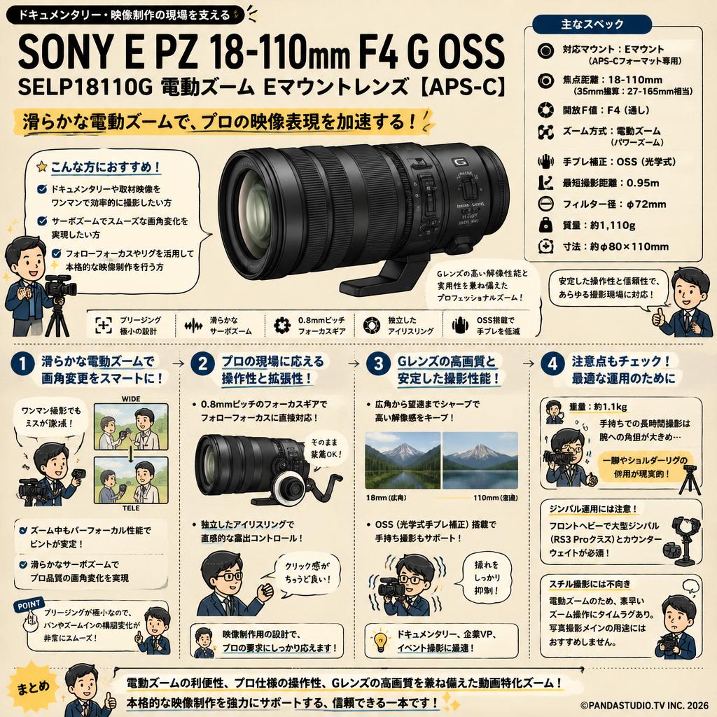 SONY E PZ 18-110mm F4 G OSS SELP18110G 電動ズーム Eマウントレンズ インターネット上のお客様の声（評判）