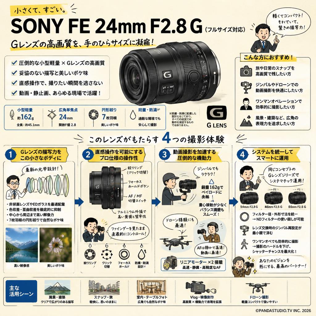 SONY FE 24mm F2.8G(フルサイズ対応) 概要