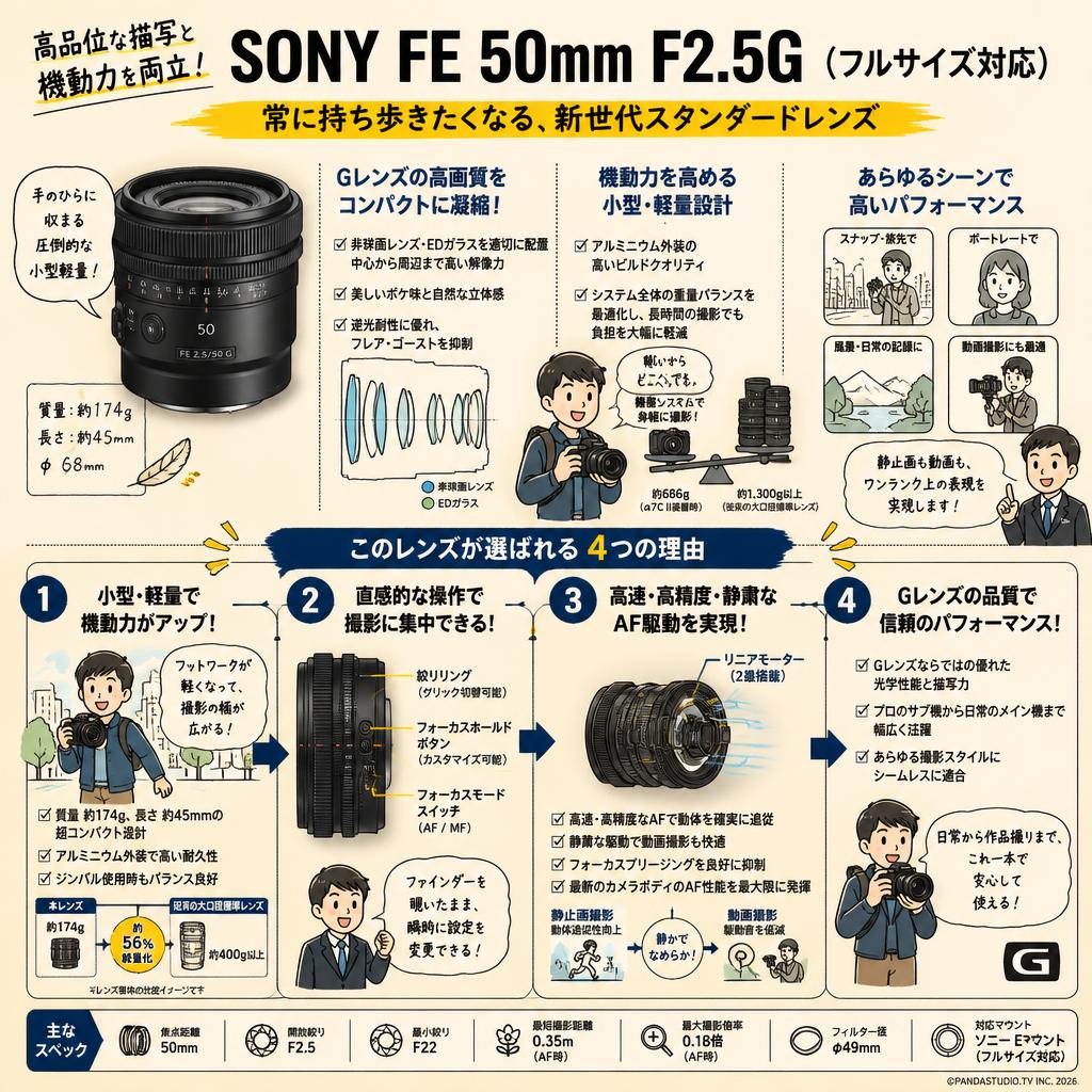 SONY FE 50mm F2.5G(フルサイズ対応) 概要