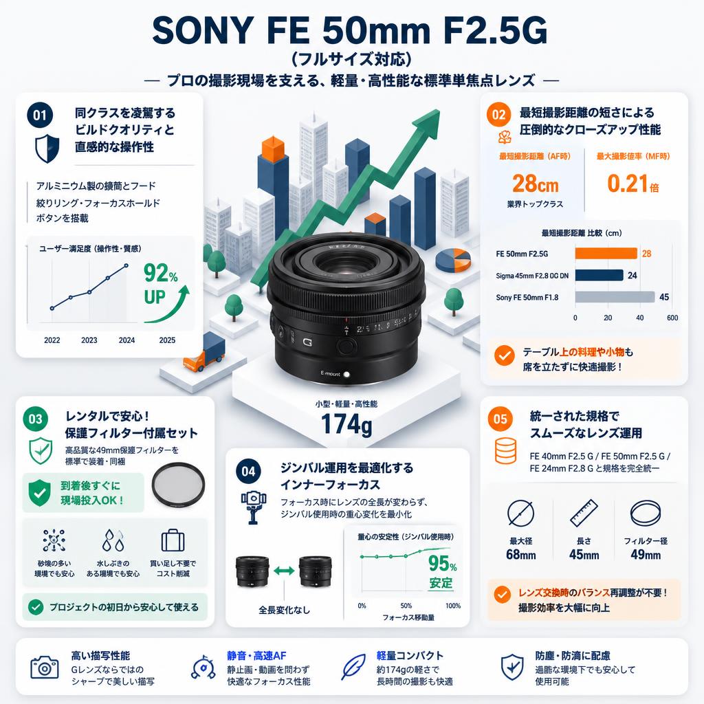 SONY FE 50mm F2.5G(フルサイズ対応) セールスポイント