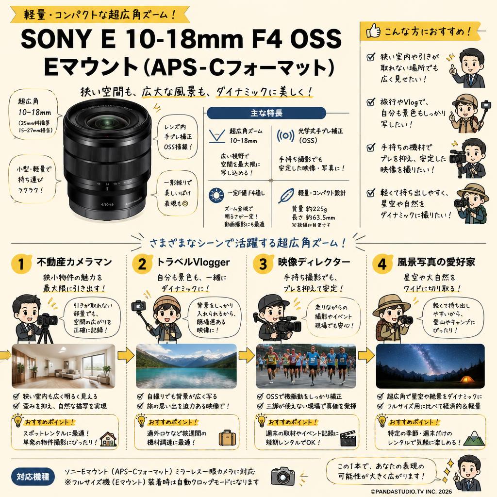 SONY E 10-18mm F4 OSS Eマウント（APS-Cフォーマット） おもな対象のお客様