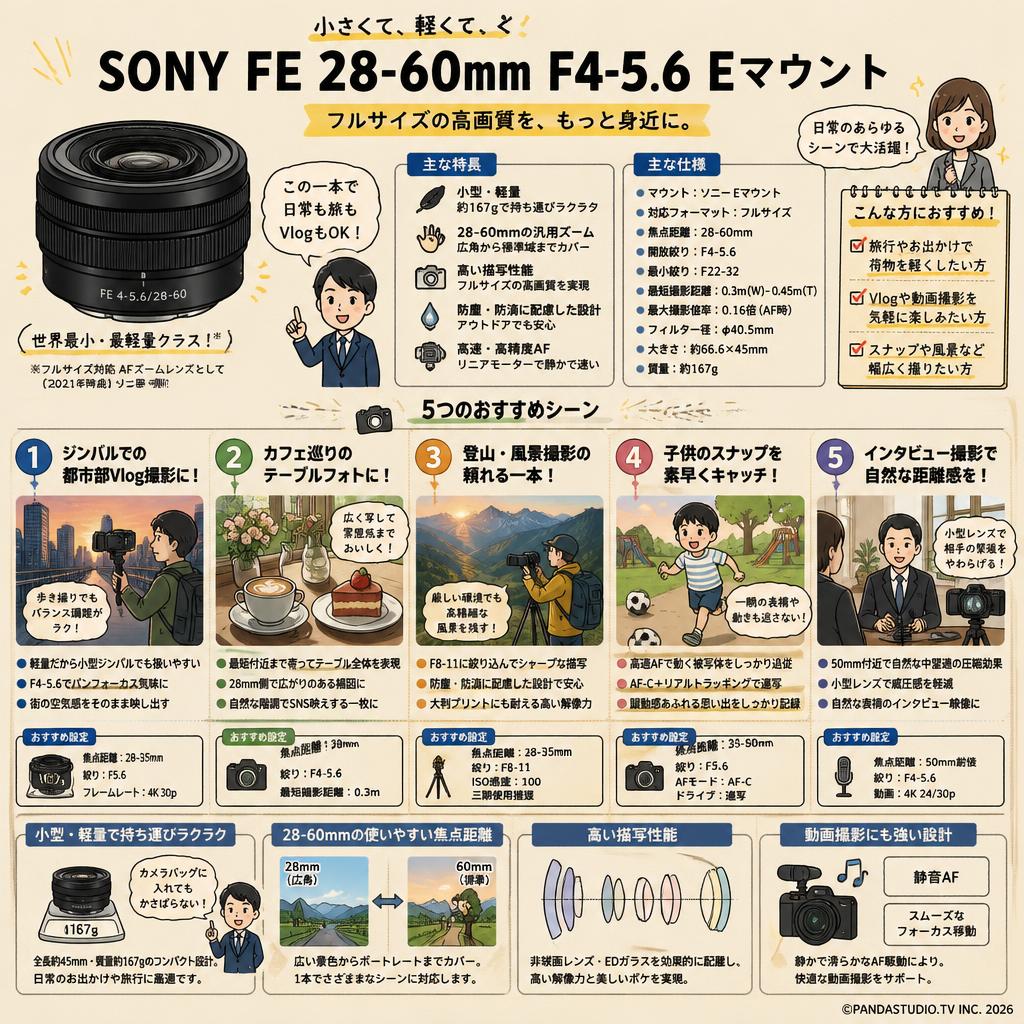 SONY FE 28-60mm F4-5.6 Eマウント 用途