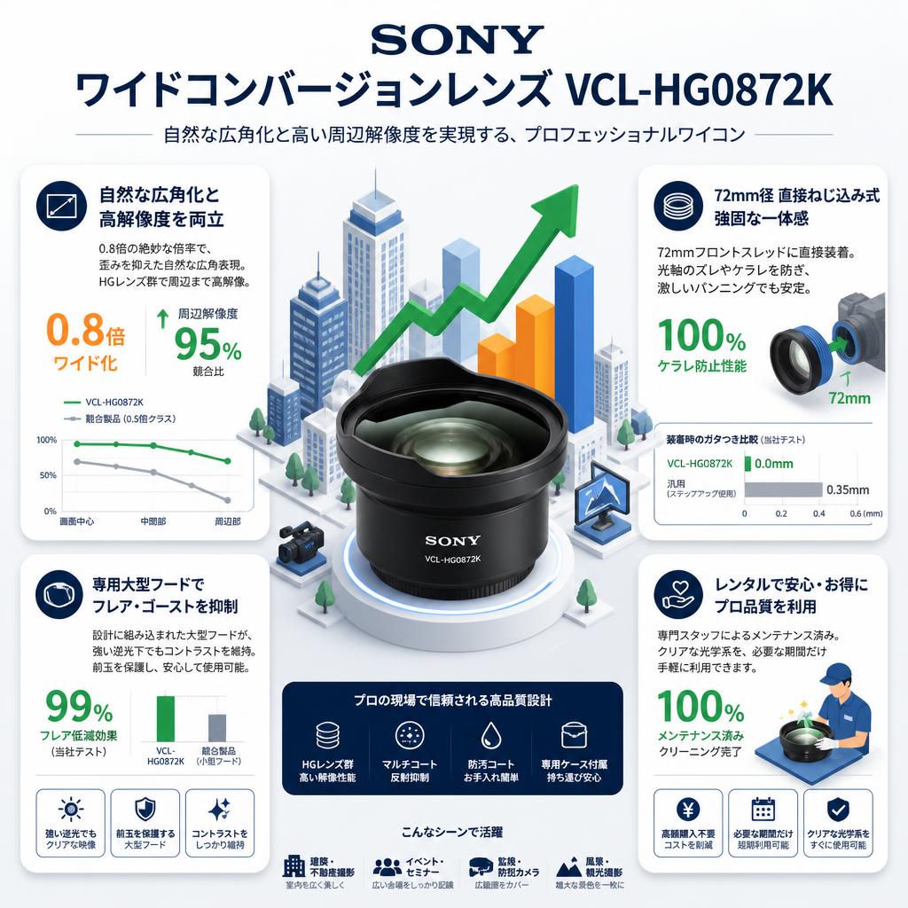 SONY  ワイドコンバージョンレンズ VCL-HG0872K セールスポイント